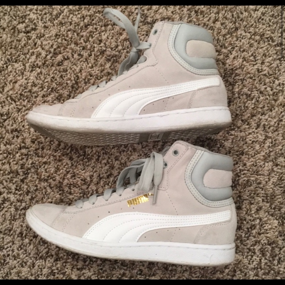 Puma high top sneakers gray